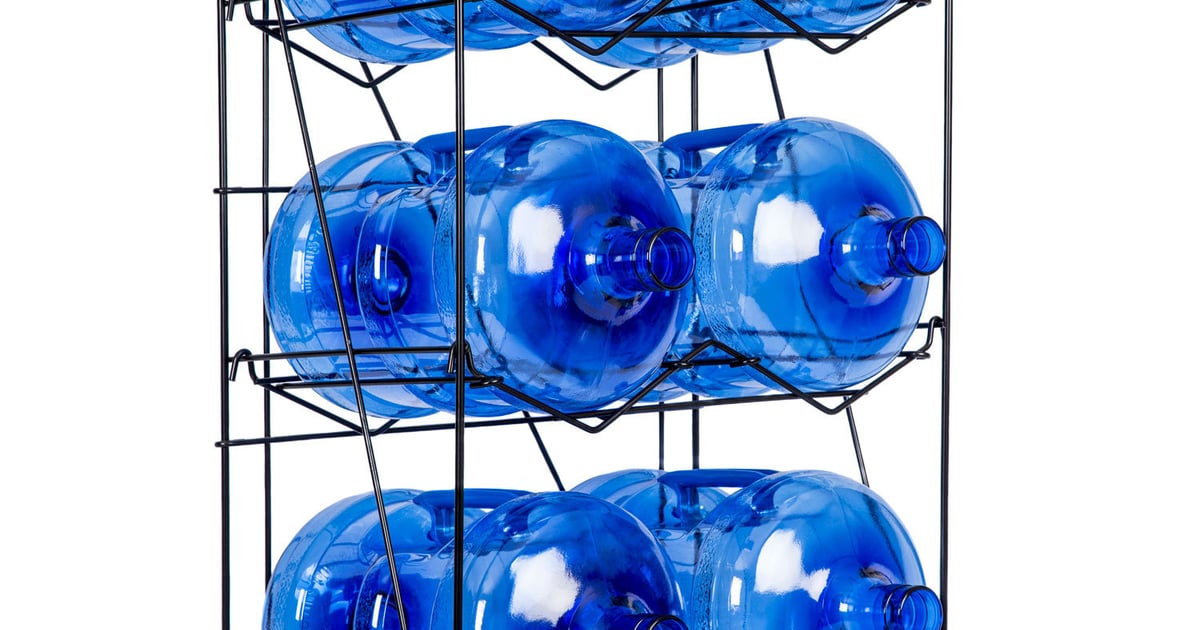 6 Bottle Wire Rack Black Boutique Spring Water